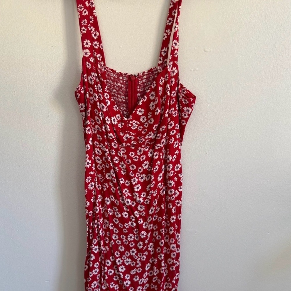 Reformation Red Floral Mini Dress - Picture 2 of 3